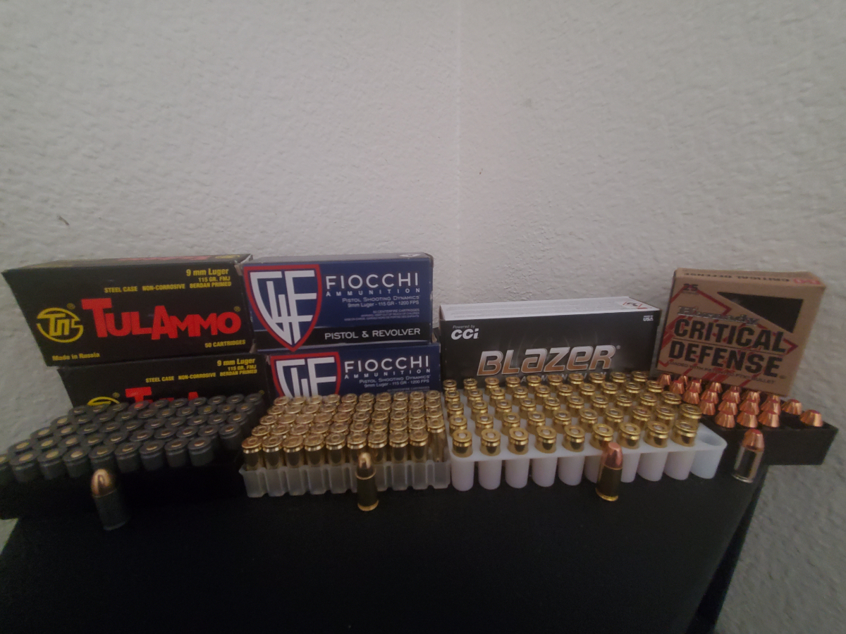 Multiple Brands 9mm Ammo Target And Self Defense Rounds. 9mm Luger For