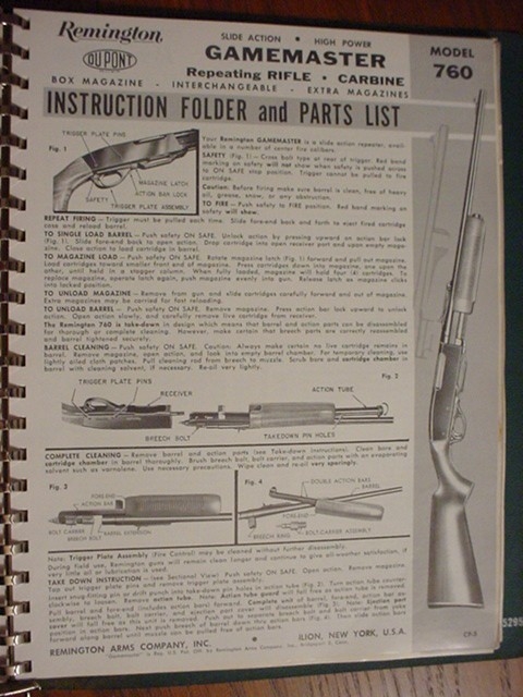 Remington Pump Original Instruction Manual For Sale At Gunauction Com