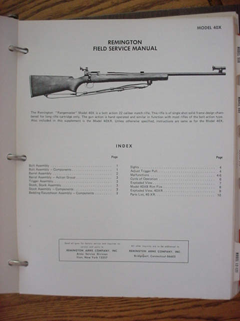 Pictures: Remington 40X & 40XB Field Service Manual ORIGINAL - 15577669