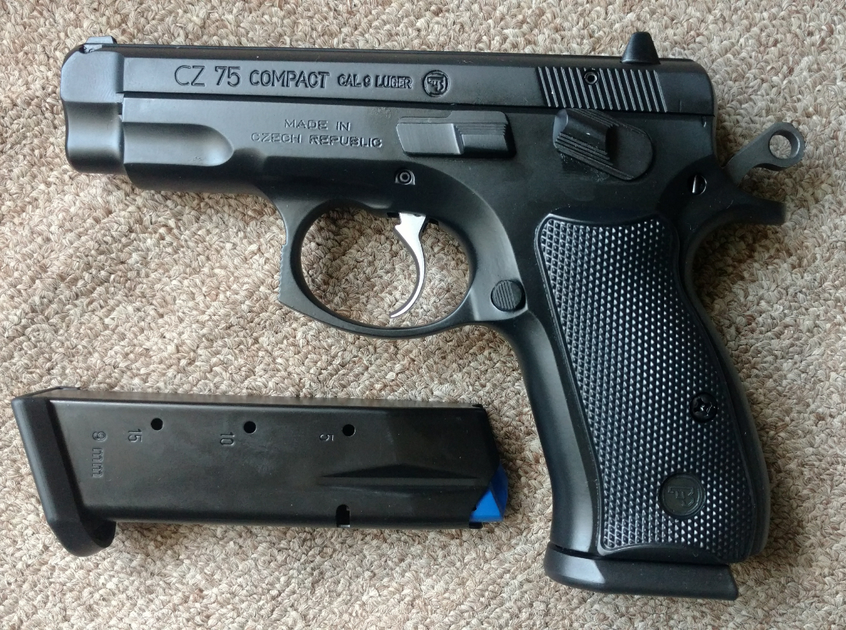 Cz 75 Compact Hammer Fired Concealable Pistol New In Box 2 15 Rd Magazines 9mm Luger For Sale At Gunauction Com