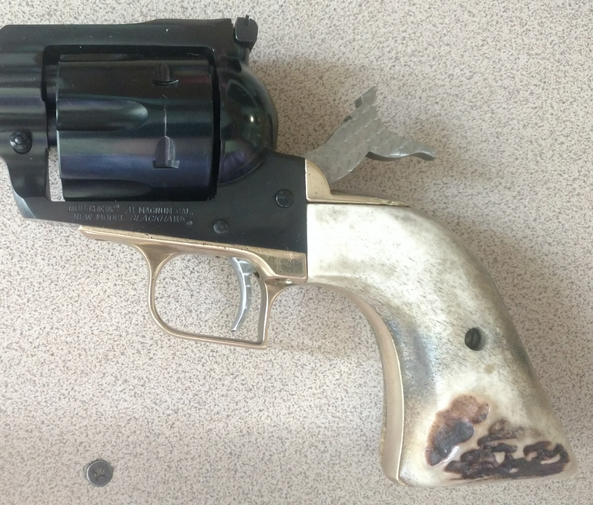 Ruger Nm Blackhawk, Jeweled Hammer & Trigger, Stag Grips, 6.5" Barrel