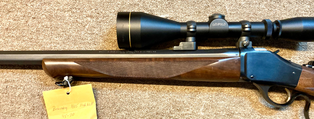 Browning High Wall Single Shot Rifle W/Leupold 3-9x Scope, 28