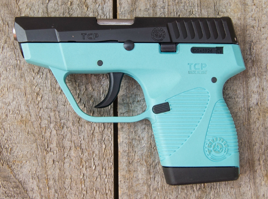 Taurus Model Pt 738 Tcp Teal Blue S Auto Pistol In Box 380 Acp For Sale At Gunauction Com