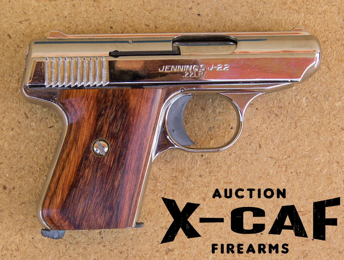 Jennings Model J22 Chrome Semi Automatic Pistol in Box