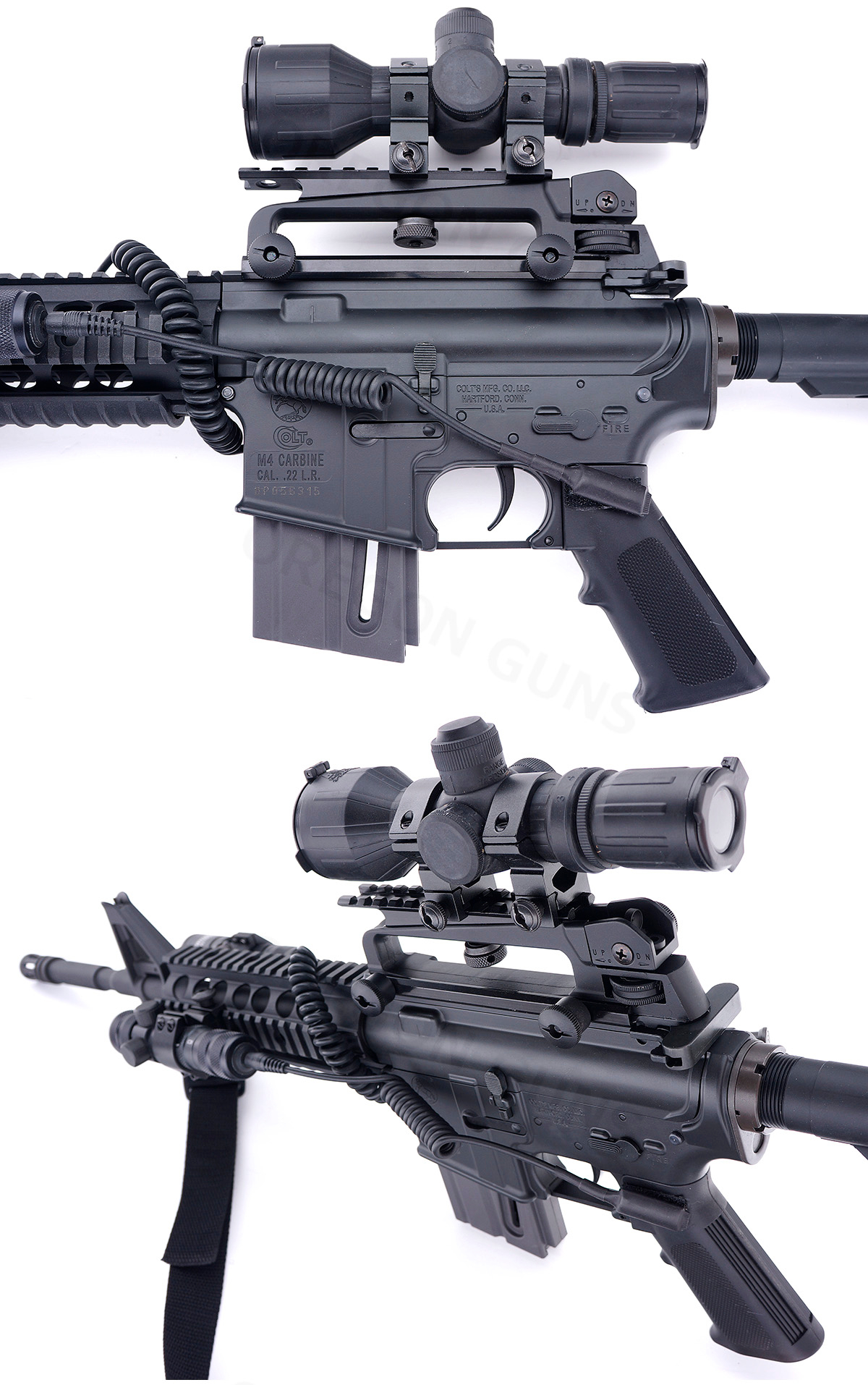 Colt Ar15 M4 Carbine Ar15 Quad Rail .22 Lr With Flashlight & Laser