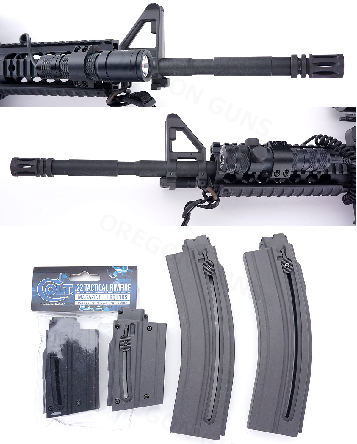Colt Ar15 M4 Carbine Ar15 Quad Rail .22 Lr With Flashlight & Laser