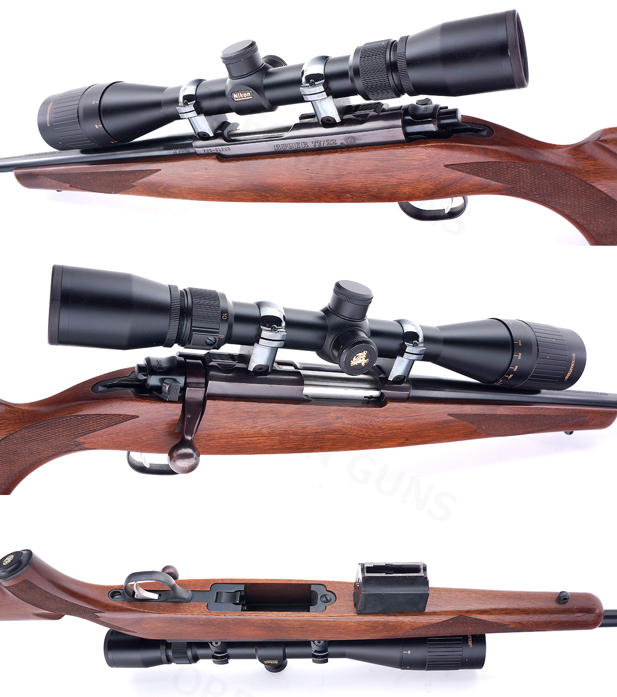 Sturm Ruger M77/22 Bolt Rifle .22 With Nikon Scope Sn 72001220