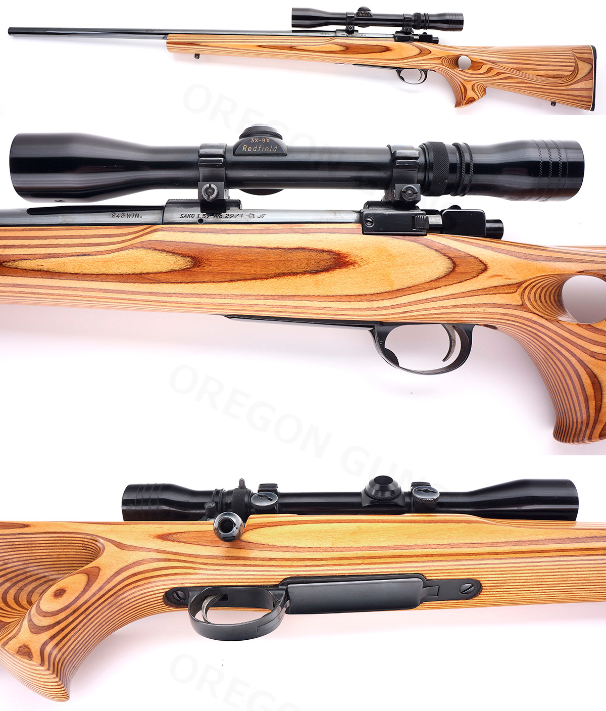 Sako Sporter L57 Bolt Action Rifle .243 Win, Redfield Scope, Beautiful ...