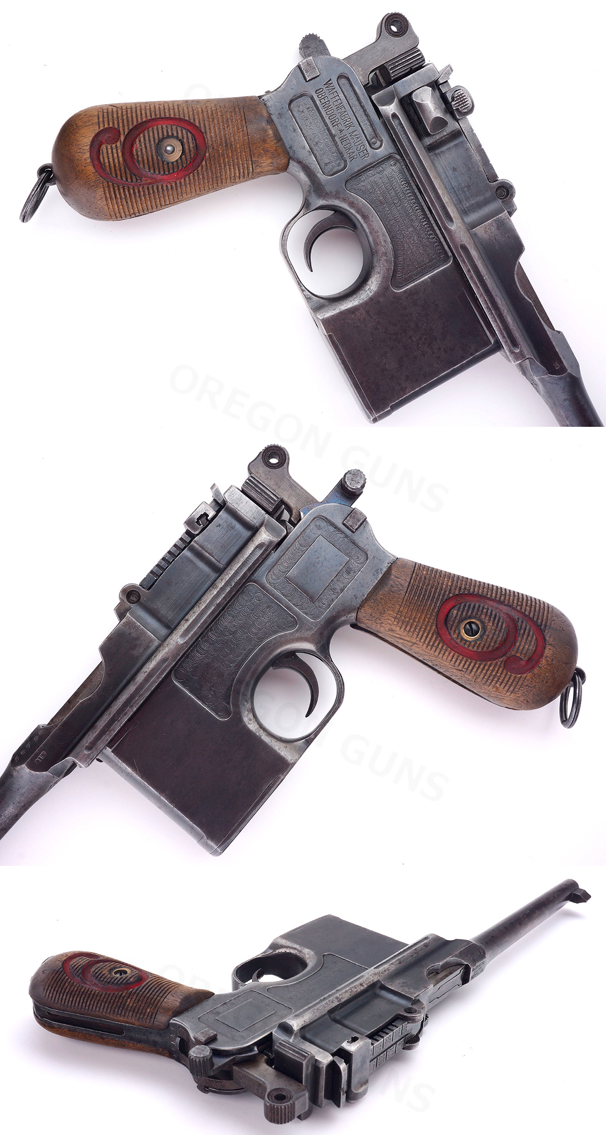 Mauser German Broomhandle Model C96 Red Nine 1896 9mm Candr Ok Sn 54794 9mm Luger For Sale At 2881