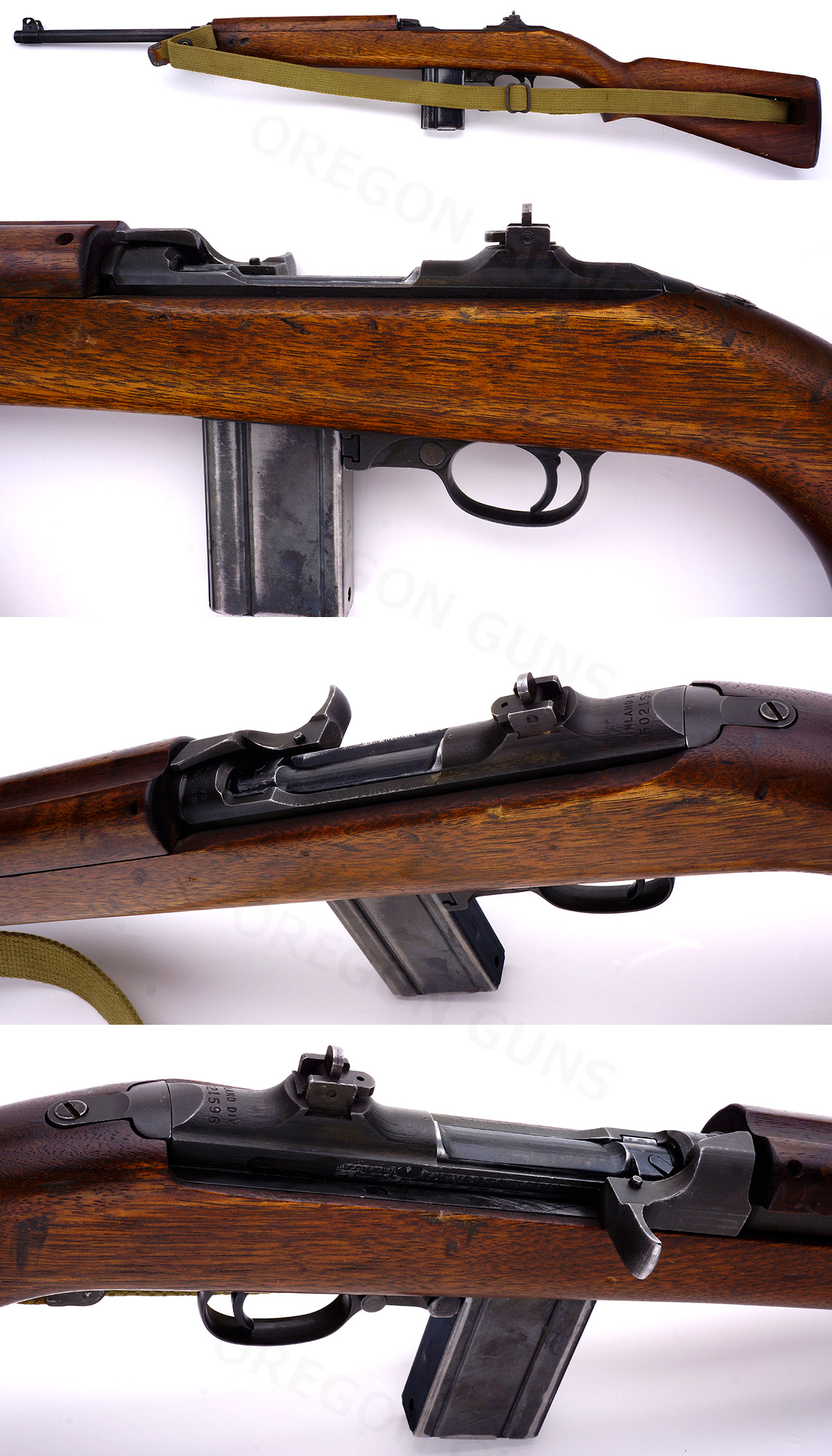 US Government Issue U. S. WWII MILITARY INLAND M1 .30 CARBINE SEMIAUTO MFG 1944 C&R OK SN# 5021596 - Picture 2