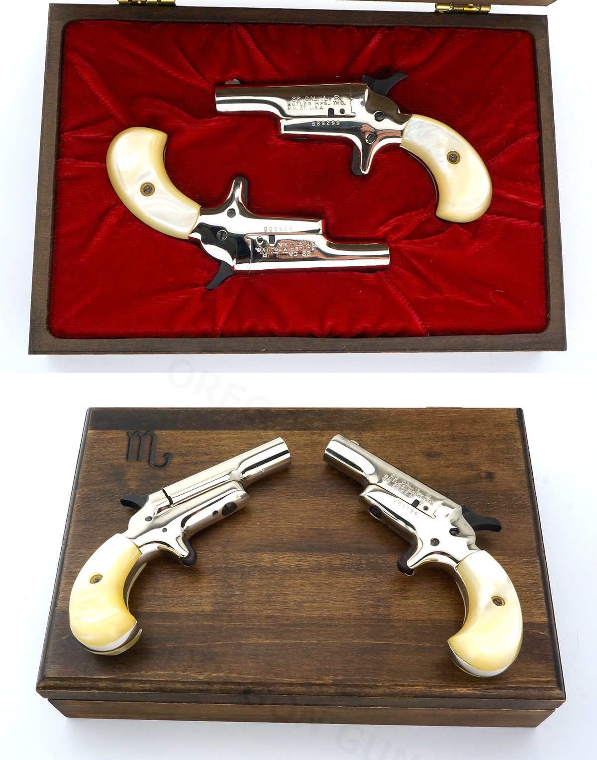 Butler Assoc., Inc. CASED SET DERRINGERS CHROME FINISH .22 LR SN