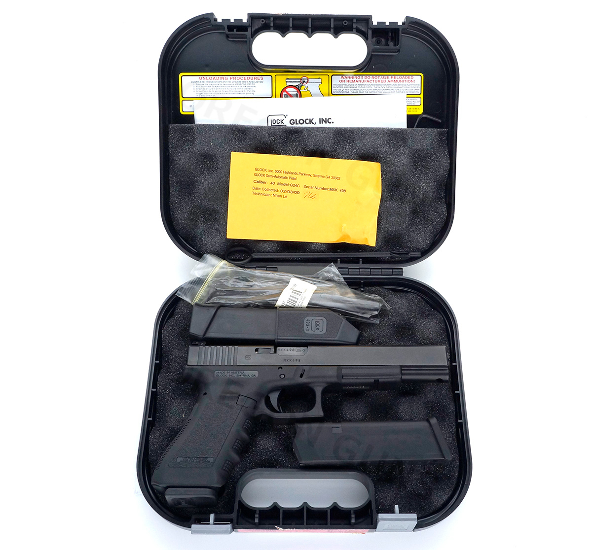 Glock Model 24c Semiauto Pistol 6 Inch .40 Cal Ported Barrel W/Adj ...