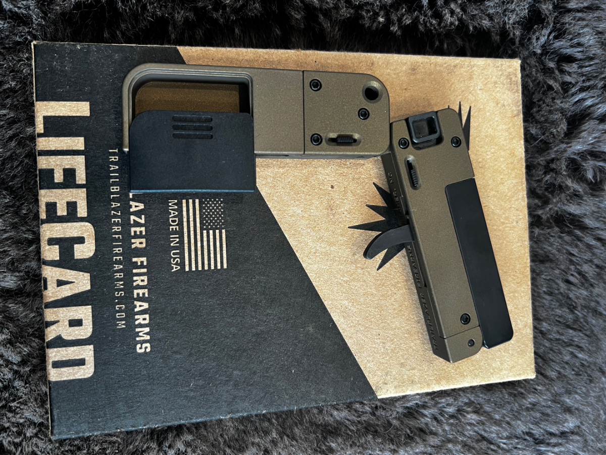 Trailblazer firearms lifecard 22 wmr in burnt bronze all aluminum
