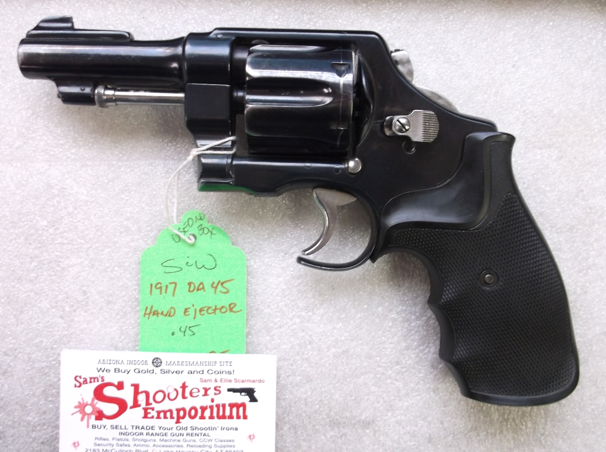 Smith & Wesson Model 1917 Da 45 Hand Ejector Custom Bobbed Hammer ...