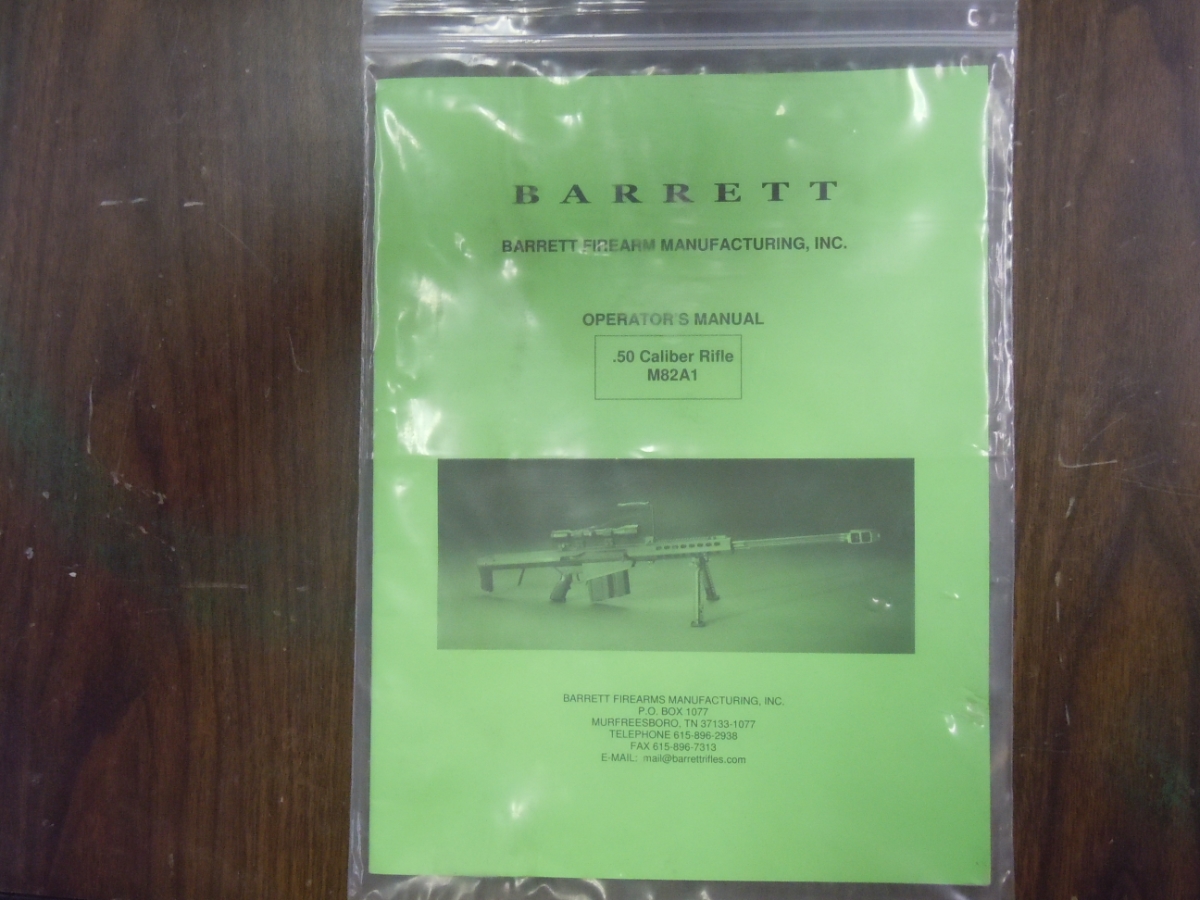 Barrett Firearms Model M107 100 Series Serial Number below 10 Two 10 ...