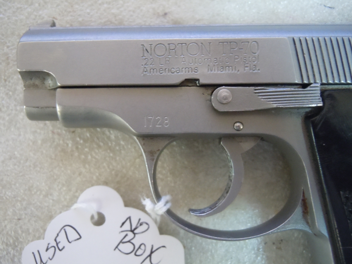 Norton Arms Model TP70 Stainless Steel one 7 round magazine flip