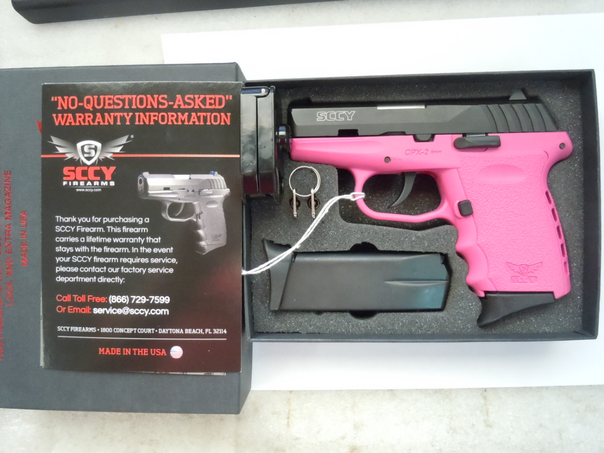 SCCY Industries Model CPX2 original box, two 10 round magazines