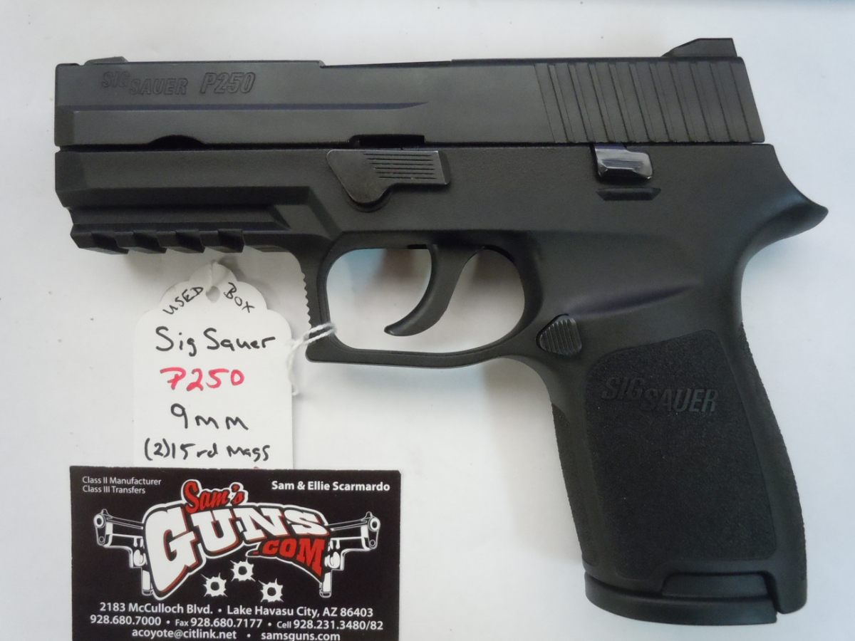 Sig Sauer Model P250 Original Box, Manual, Lock, And Two 15 Round