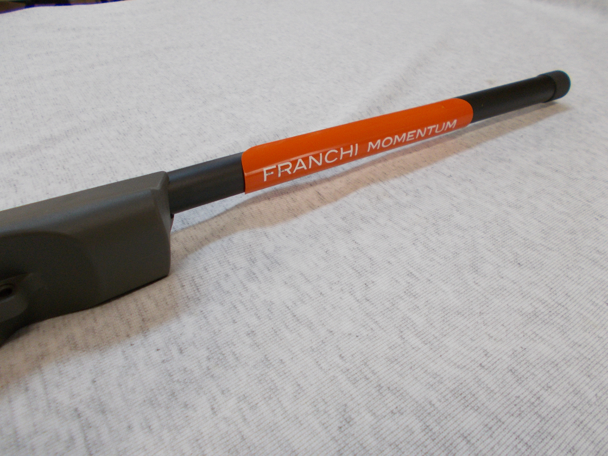 Franchi Momentum Grey w/ black barrel, muzzle, and scope mount rail