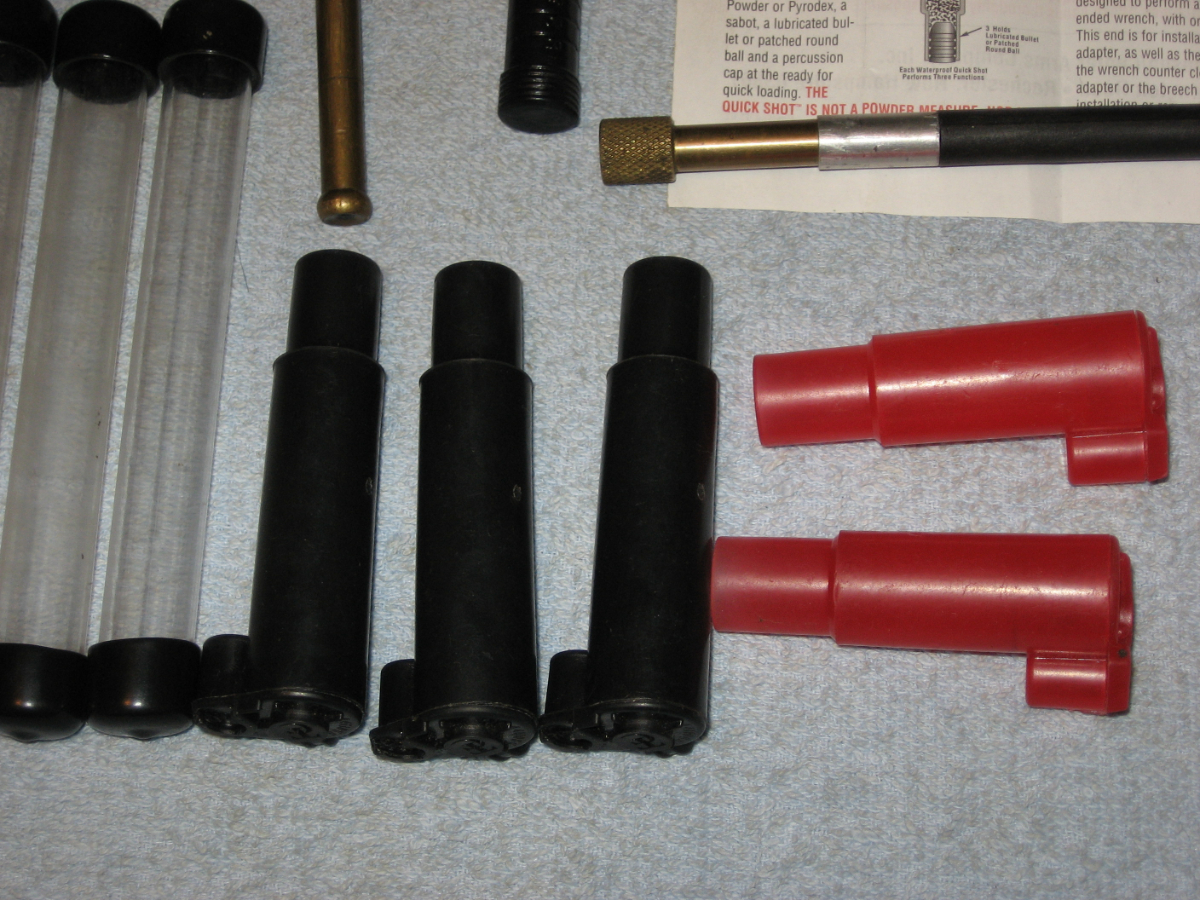 T/C BLACK POWDER HORN,POWDER MEASURES,QUICK SHOT LOADING TOOLS,BULLET  STARTERS,ETC. (ALL FOR ONE PRICE) 15469029 