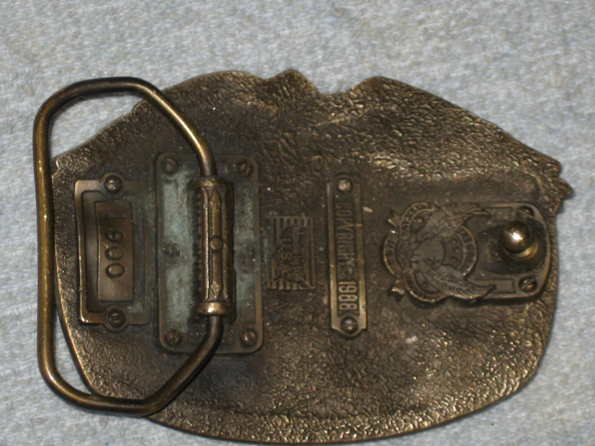 AMERICAN BUCKLE CO. VINTAGE 1988 WWII VETERAN BELT BUCKLE MADE IN U.S.A ...