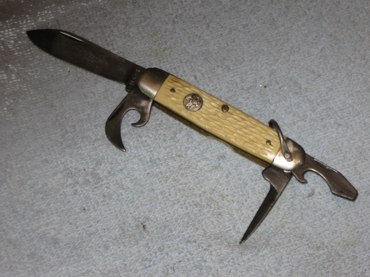 USA VINTAGE BOY SCOUT KNIFE ULSTER 1996, CAMILLUS "CUB SCOUT" (ETCHING