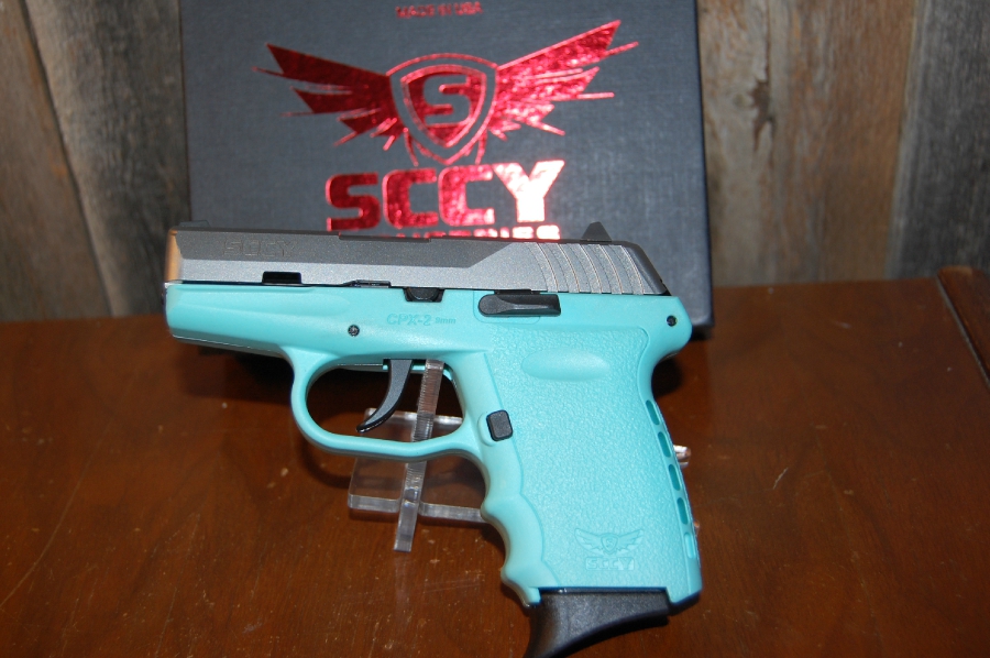 Sccy Industries New Sccy Cpx2 9mm Aqua & Satin Tiffany Blue For Sale