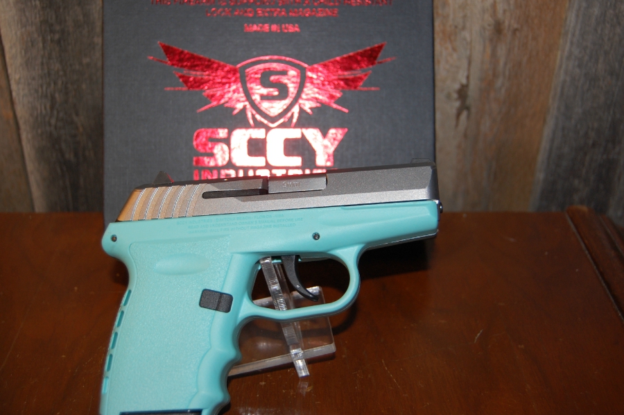Sccy Industries New Sccy Cpx2 9mm Aqua & Satin Tiffany Blue For Sale