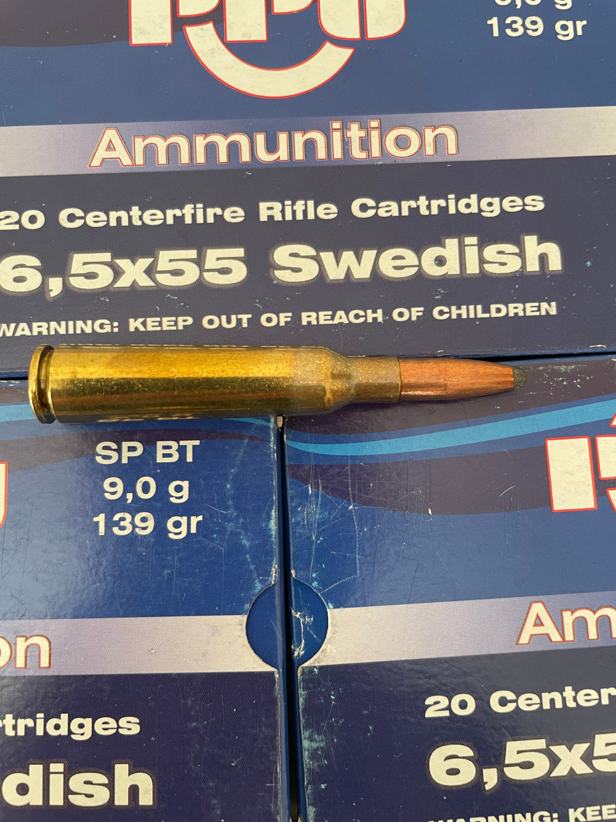 Ppu 100 rounds of new swedish rifle ammo 6 5x55 swedish for sale at