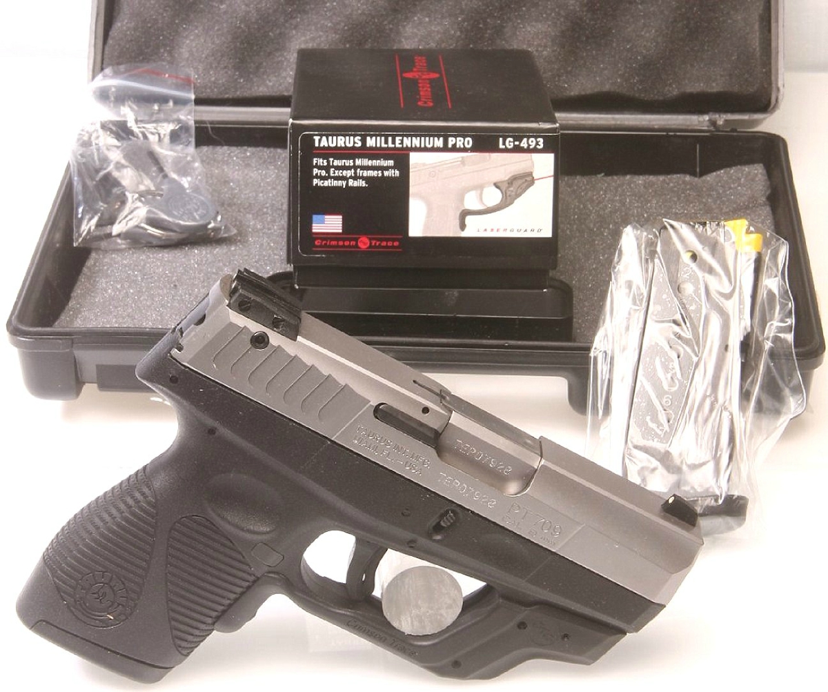 Taurus Pt709 Outfit With Crimson Trace Laser - Nib & Perfect 9mm Luger ...