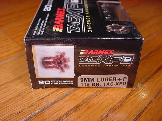 Box Barnes Tac Xpd 9mm Luger P Jktd Hollow Point 9mm Luger For