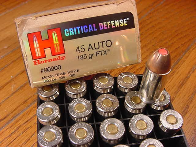 Box Of Hornady Critical Defense Ftx .45 Auto. Hollow Point .45 Acp For ...