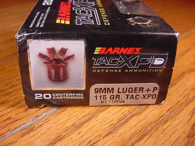 Box Of Barnes Tac Xpd 9mm Luger P Jacketed Hollow Point 9mm Luger