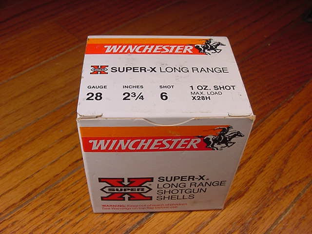 Box Of Winchester Super-X Long Range 28 Gauge 6 Shot 28 Ga For Sale at ...