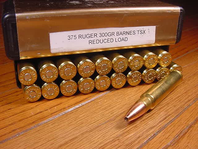 Box Of Superior Custom Loaded 375 Ruger Reduced Load Barnes Tsx