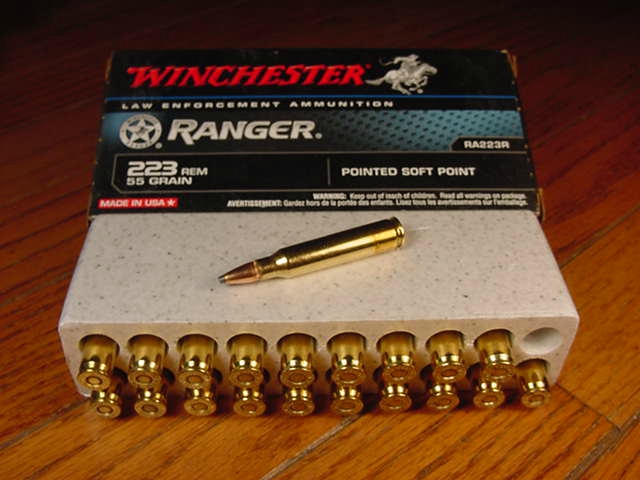 Box Of Winchester Ranger Law Enforcement .223 Rem. Pointed Soft Point 