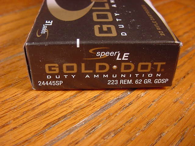 Box Of Speer Law Enforcement Duty Gold Dot 223 Rem Semi Jacketed Soft Point 223 Rem For Sale At Gunauction Com 17005069