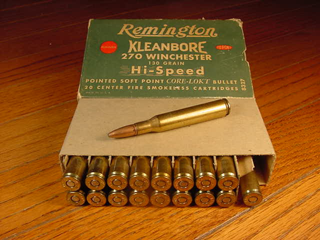 Partial Box of Remington Hi-Speed .270 Win. Semi-Jacketed Pointed Soft ...