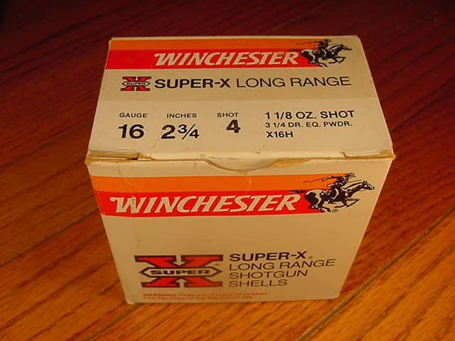 Partial Box Of Winchester Super-X Long Range 16 Gauge Number 4 Shot 16 ...