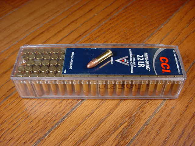 Box (100 Rounds) Of Cci Mini-Mag .22 Long Rifle Plated Solid Point .22 ...