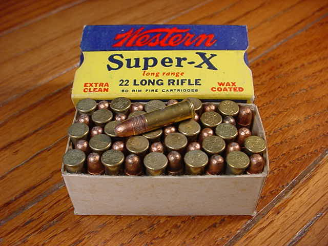 Western Cartridge Company Box of Western Super-X .22 Long Rifle Plated ...