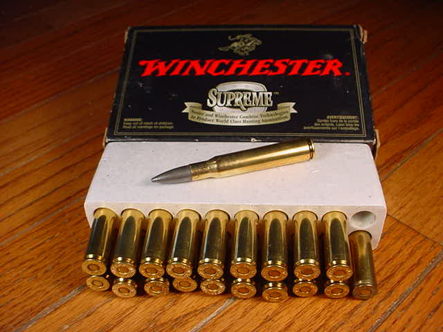 Box of Winchester Supreme Partition Gold .30-06 Springfield Semi ...