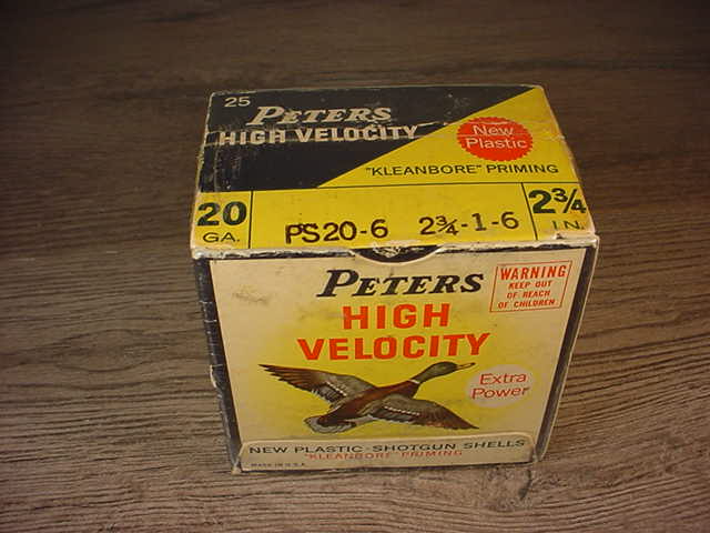 Box Of Peters Kleanbore Flying Duck Extra Power 20 Gauge Number 6 Shot ...