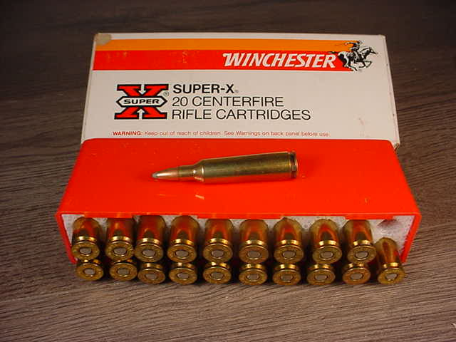 Box Of Winchester Super-X .22-250 Rem. Semi-Jacketed Pointed Soft Point ...