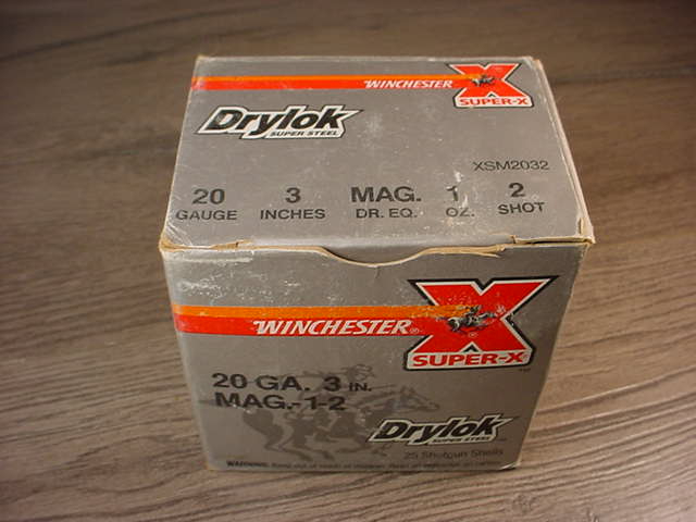 Box Of Winchester Drylok Super Steel 20 Gauge 3 Inch Magnum 2 Shot 20 