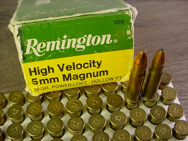 Box Of Remington Power-Lokt 5mm Rem. Rimfire Magnum Jacketed Hollow ...