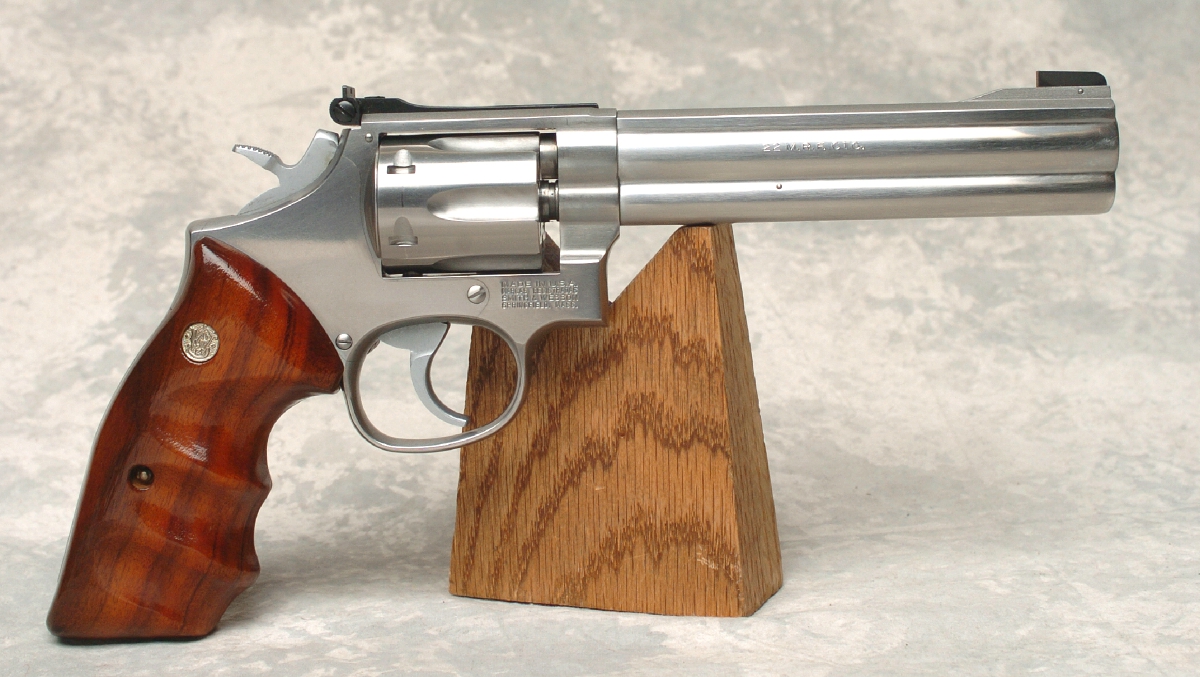 Smith And Wesson Model 648 .22 Magnum 6 Inch Barrel Stainless .22 ...