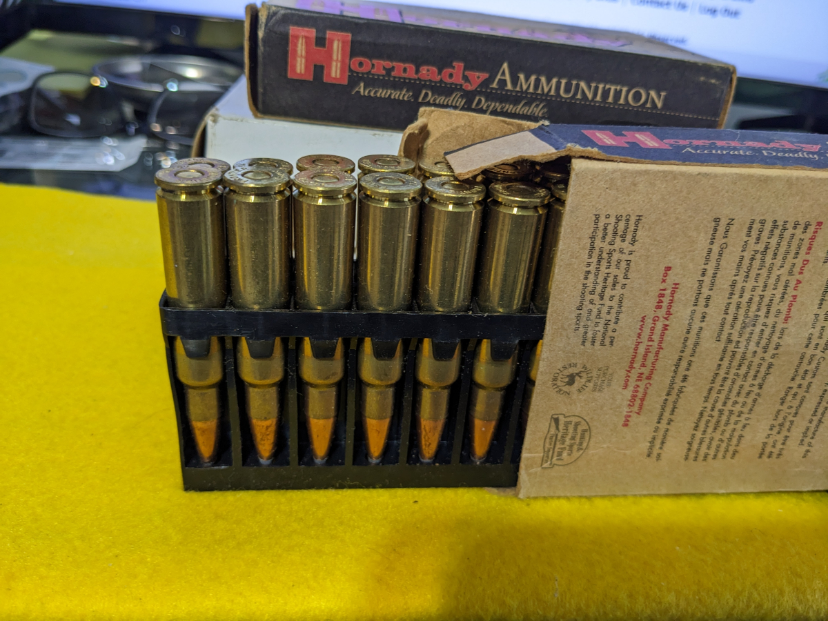 Hornady match spec two boxes hornady 7 5mm swiss185gr btsp and two