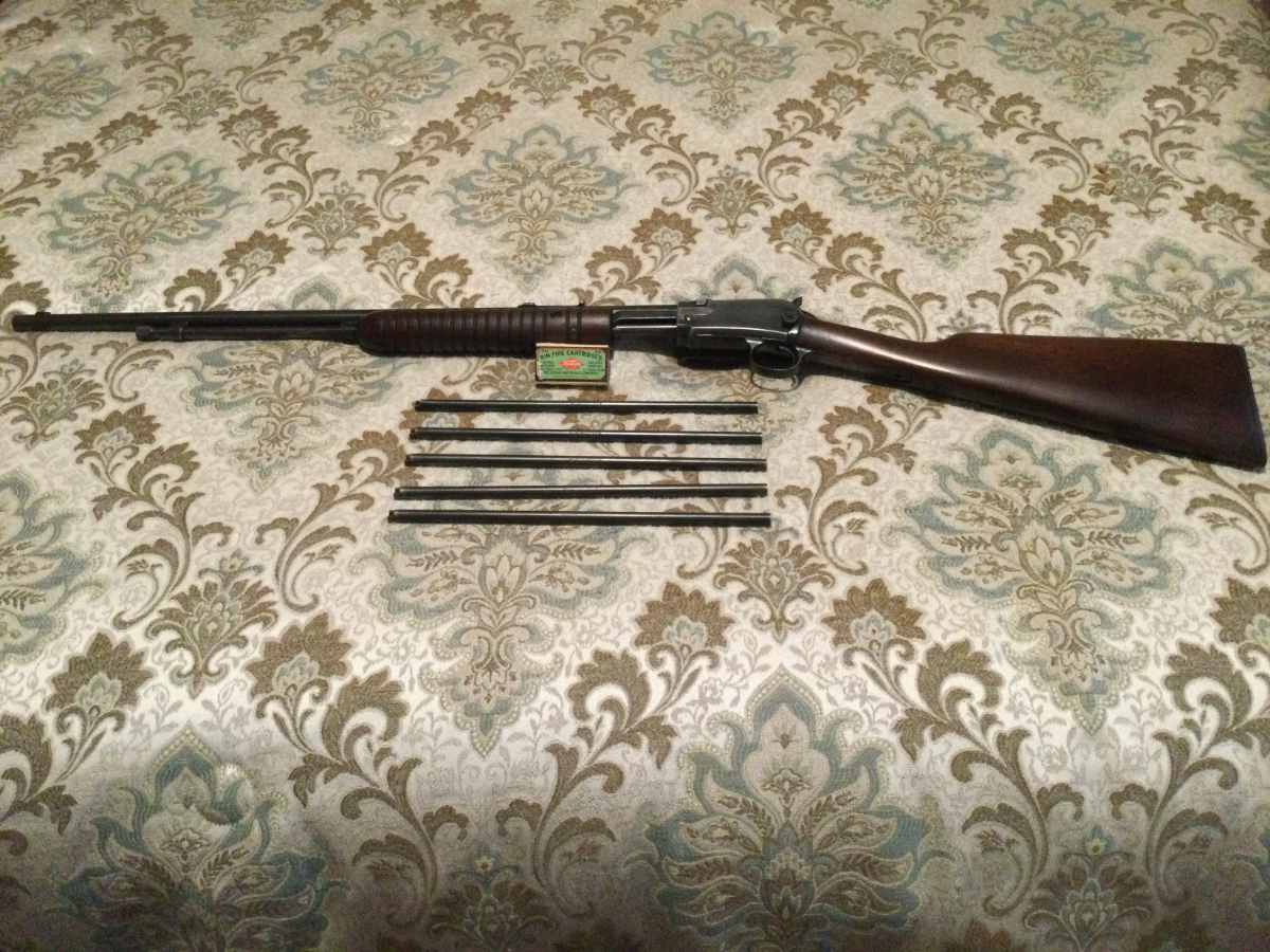 Winchester Model 62a .22 Short Gallery Version, 5 Speed Loading Tubes 