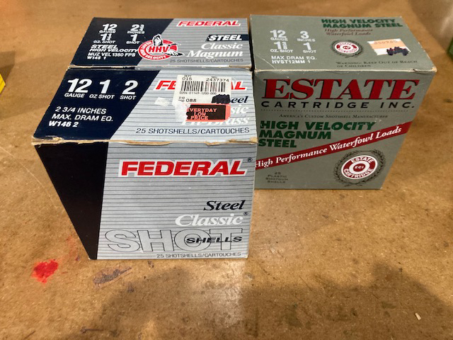 Federal & Estate 12 Ga Steel Shot 3 Boxes 12 Ga For Sale at GunAuction ...